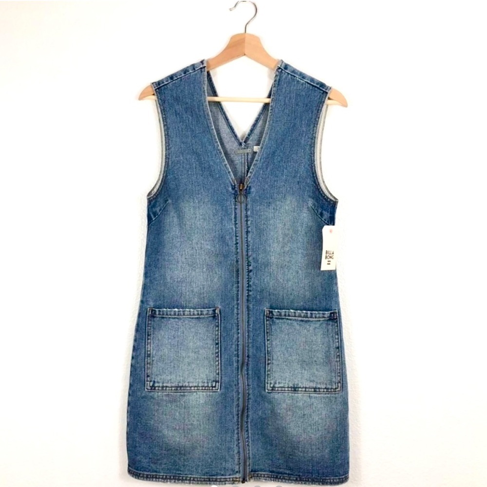Billabong Zip Front Denim Dress